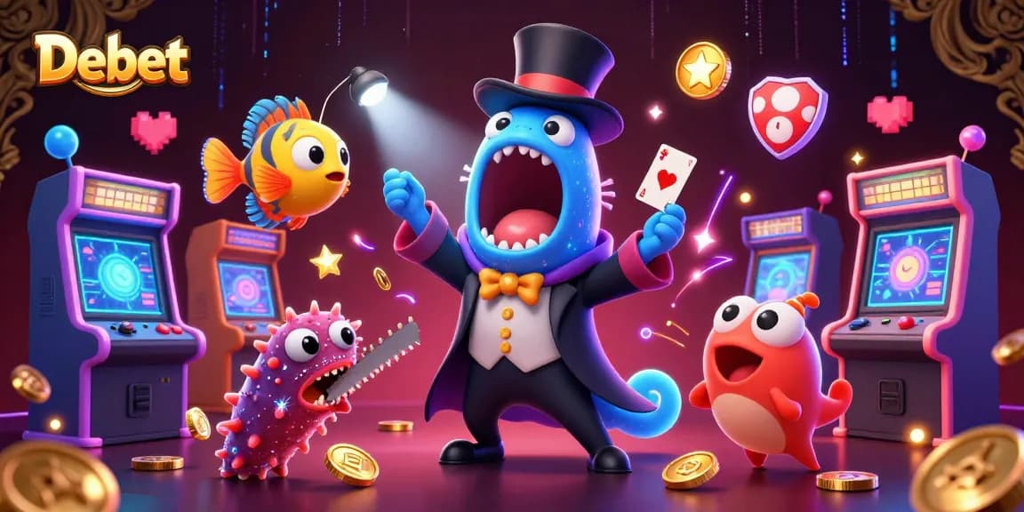 Experience Debet's magic with vibrant sea creatures in a thrilling casino adventure.