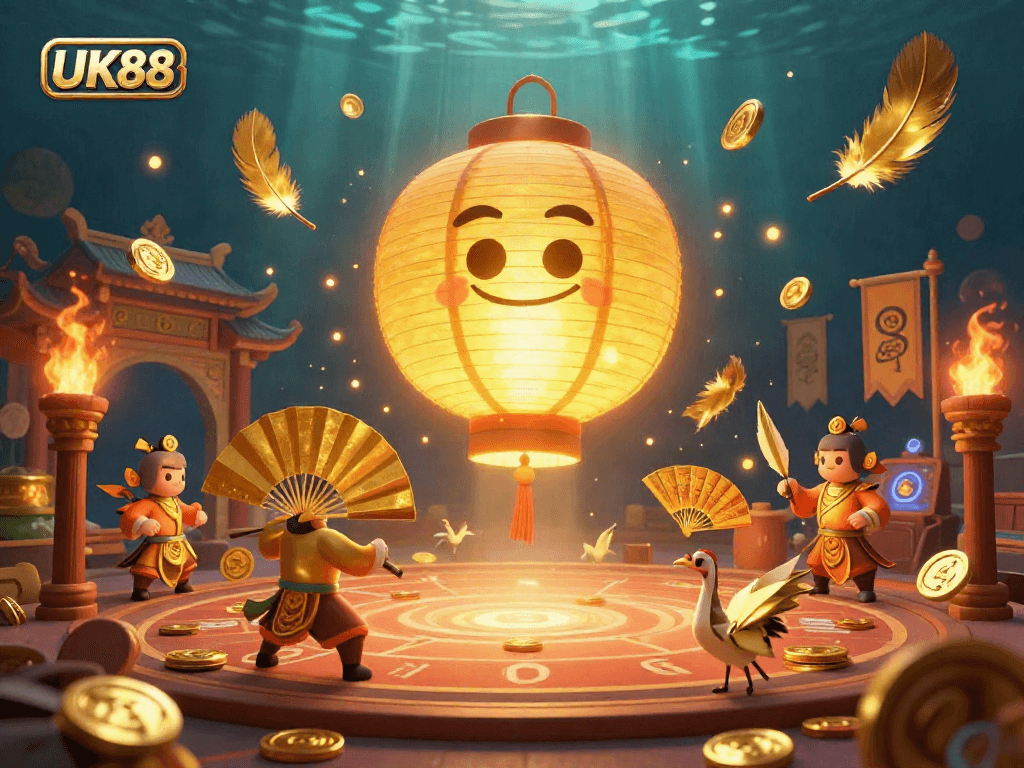 Experience thrilling wins at UK88 with a vibrant 3D casino scene highlighting exciting gaming elements.