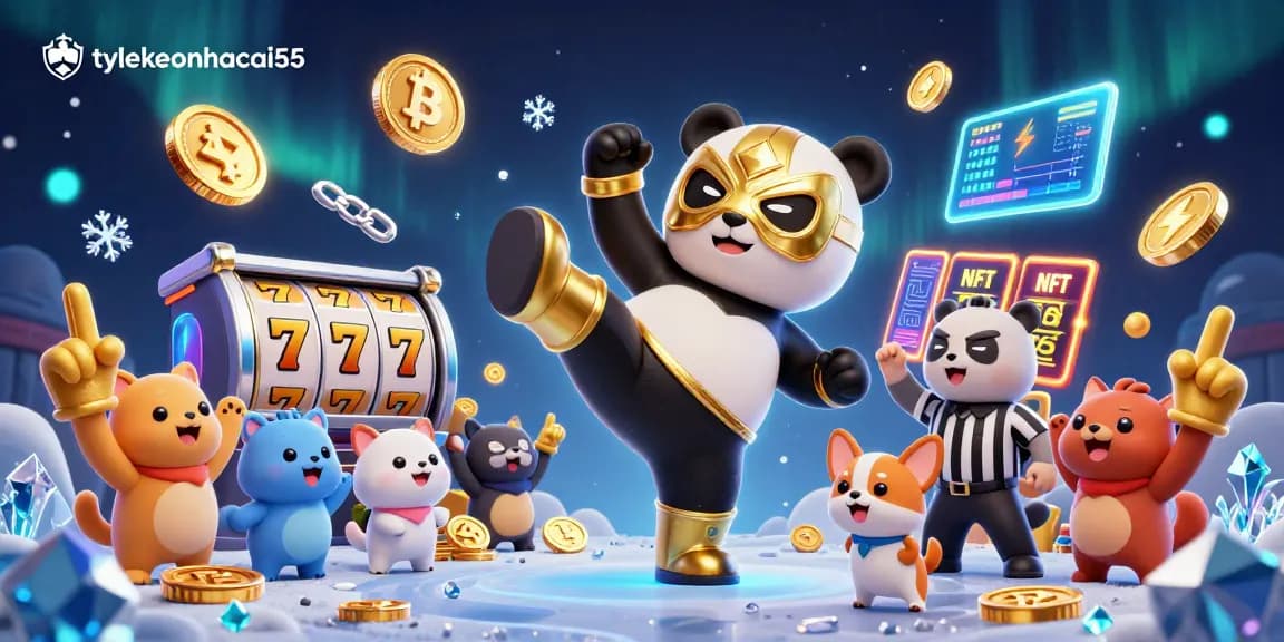 Experience the excitement of tylekeonhacai55 with a lively 3D panda wrestler in action!