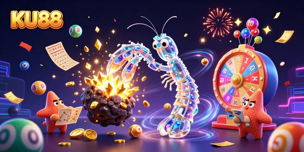 Spin winning opportunities with KU88 in this vibrant, dynamic casino illustration.