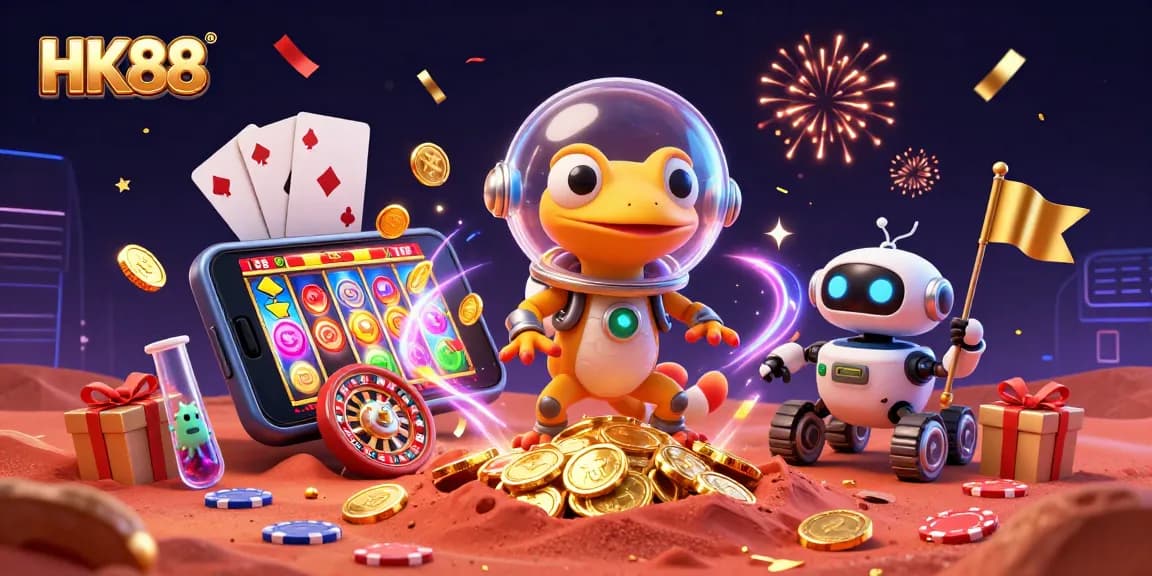 Play and win at HK88's vibrant casino games with exciting visuals and characters.