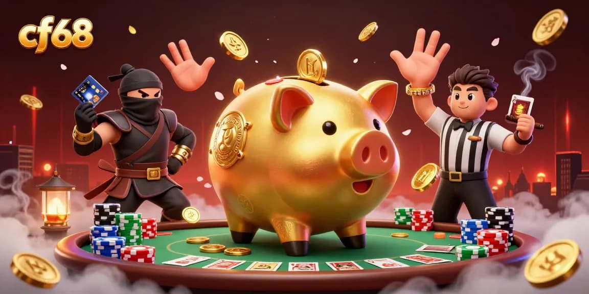 Engage with the vibrant cf68 casino scene featuring dynamic characters and colorful gaming elements.