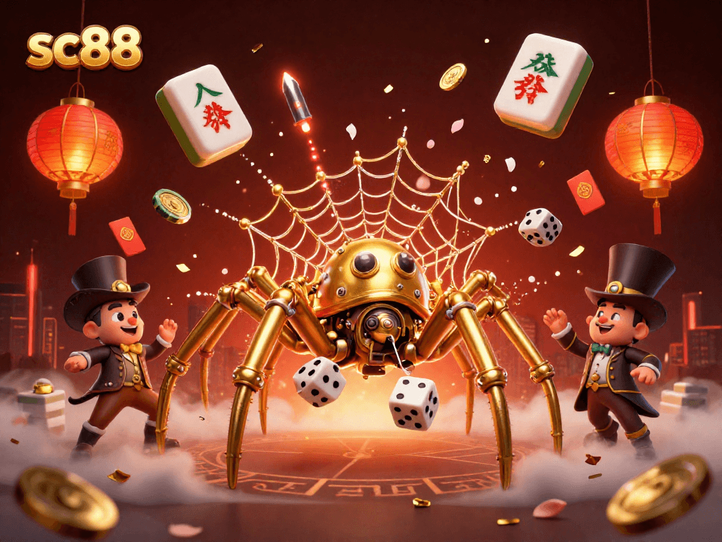 Engage with the world of sc88 through an artful steampunk casino scene full of vibrant details.