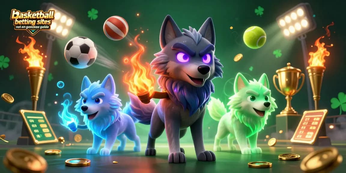 Betting on basketball betting sites not on gamstop guide with dynamic sports elements and engaging visuals.