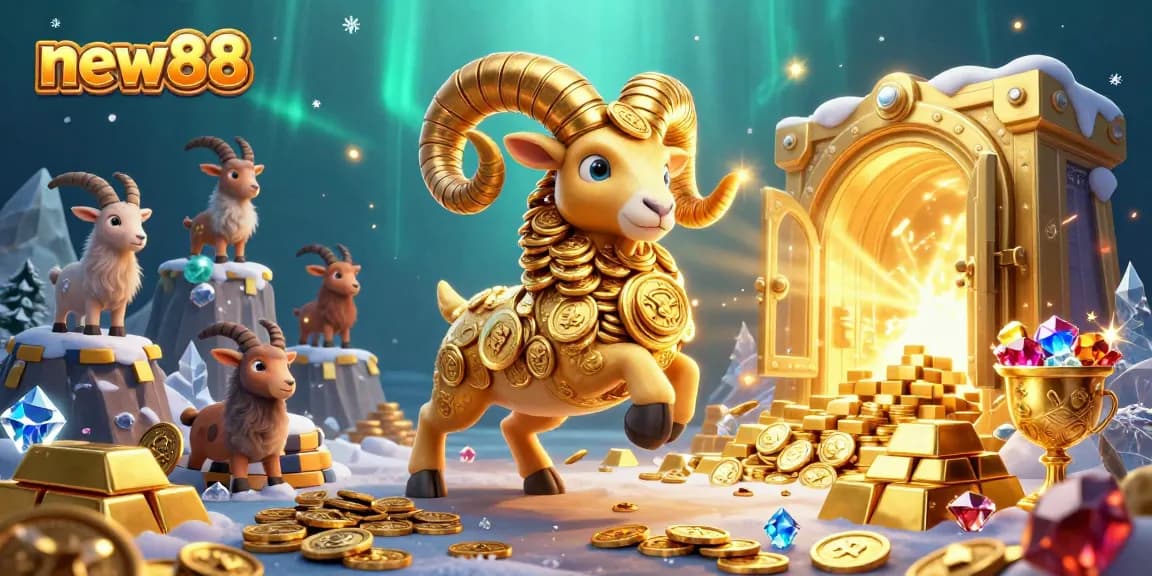 Experience thrilling wins at new88 with a dynamic casino scene featuring vibrant gems and golden treasures.