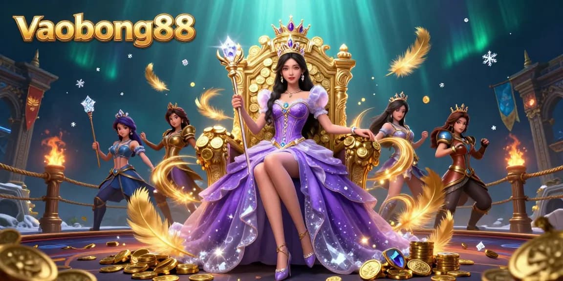Experience vaobong88 with a stunning princess illustration and casino excitement.