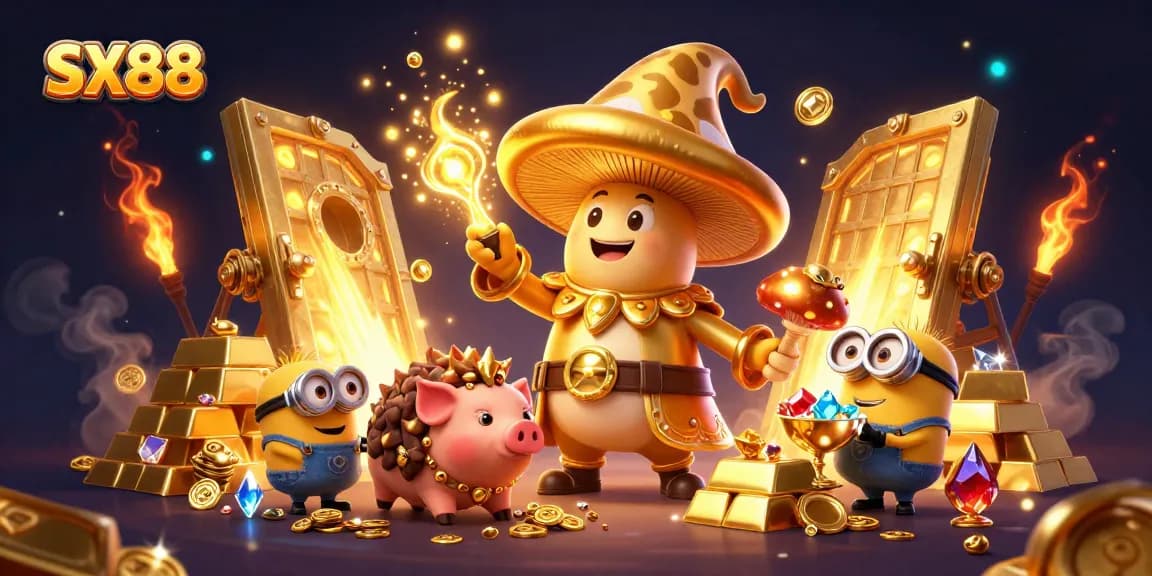 SX88 players enjoy immersive gameplay surrounded by glittering treasures and magical elements.