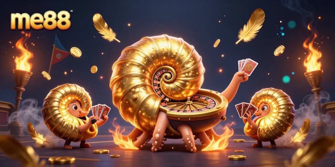 Experience the vibrant world of me88 where gaming excitement meets ancient design elements in a dynamic scene.