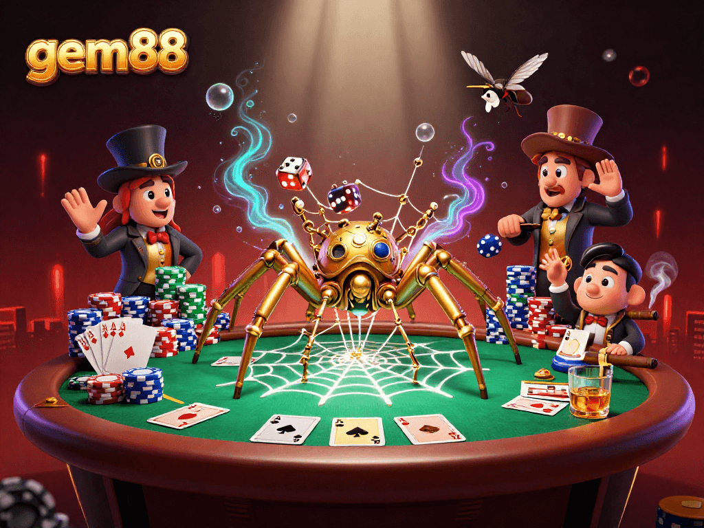 gem88 captivates players with a vibrant steampunk interpretation of poker and chance, showcasing strategies.