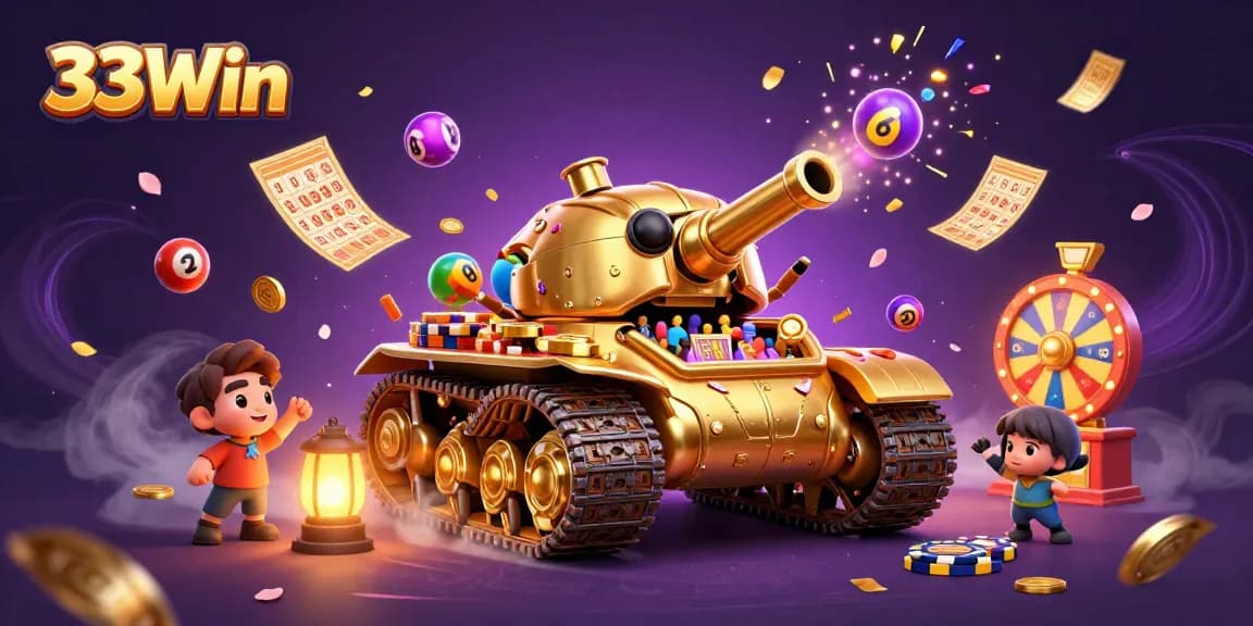 Experience the thrill of 33Win with this vibrant illustration of a golden beetle casino adventure.