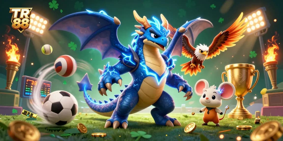 Engage with TR 88's thrilling sports betting scene featuring dynamic action elements and vivid characters.