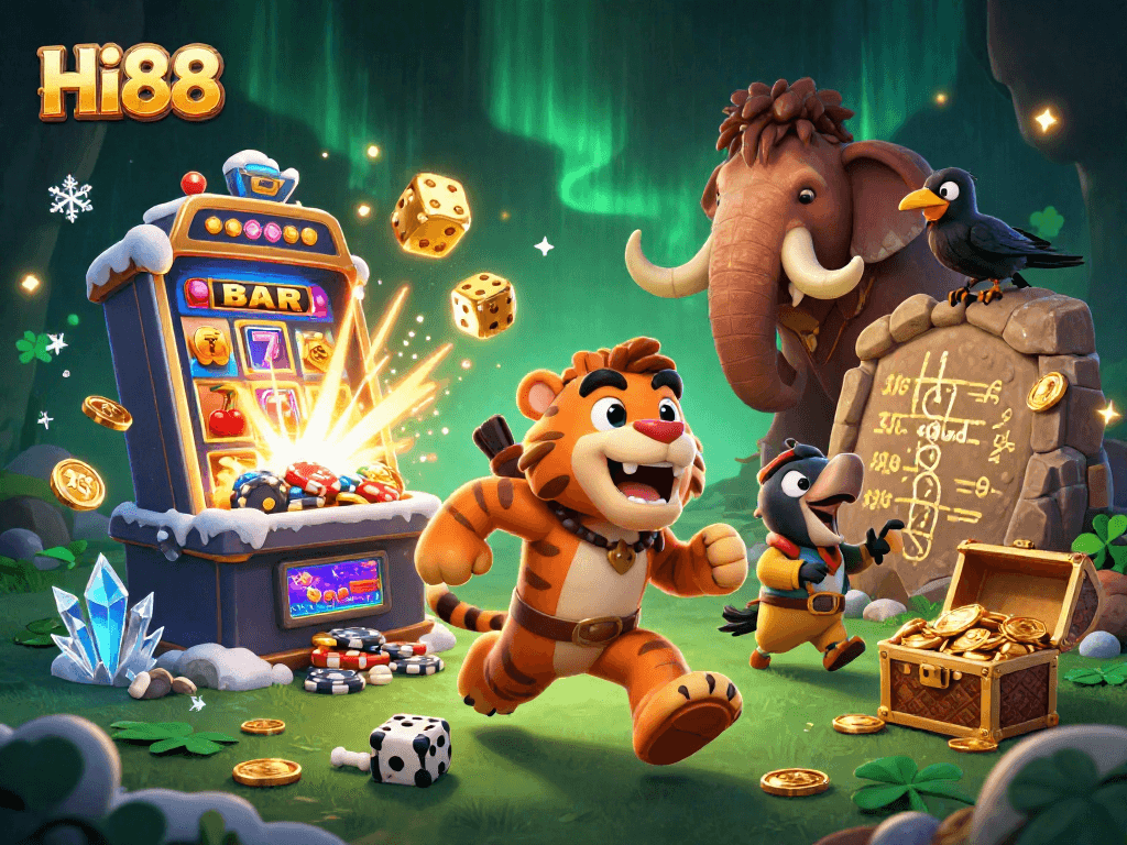 Experience the excitement of Hi88 with a vibrant prehistoric casino adventure!