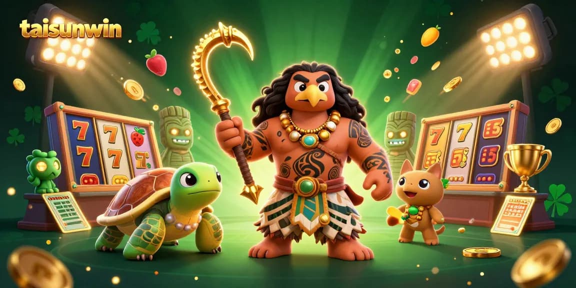 Engage with the thrilling world of taisunwin through dynamic slot games and vibrant casino illustrations.