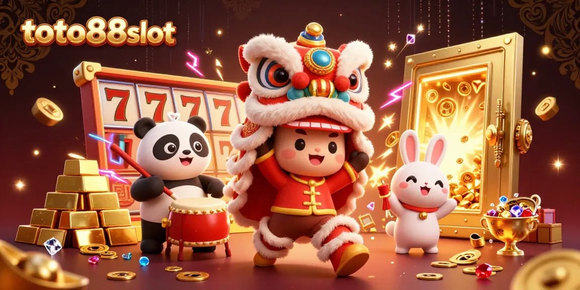 Experience the exciting access of toto88slot with vibrant casino-themed characters and dynamic elements.