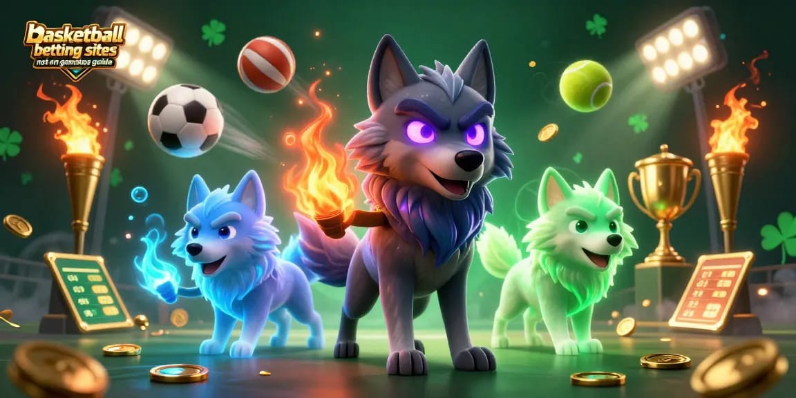 Betting on basketball betting sites not on gamstop guide with dynamic sports elements and engaging visuals.