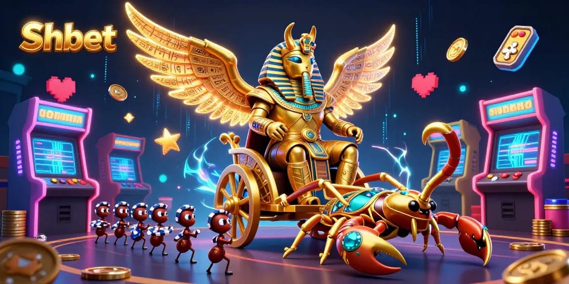 Experience thrilling gameplay at Shbet with a captivating 3D casino scene featuring vibrant characters and dynamic gaming elements.