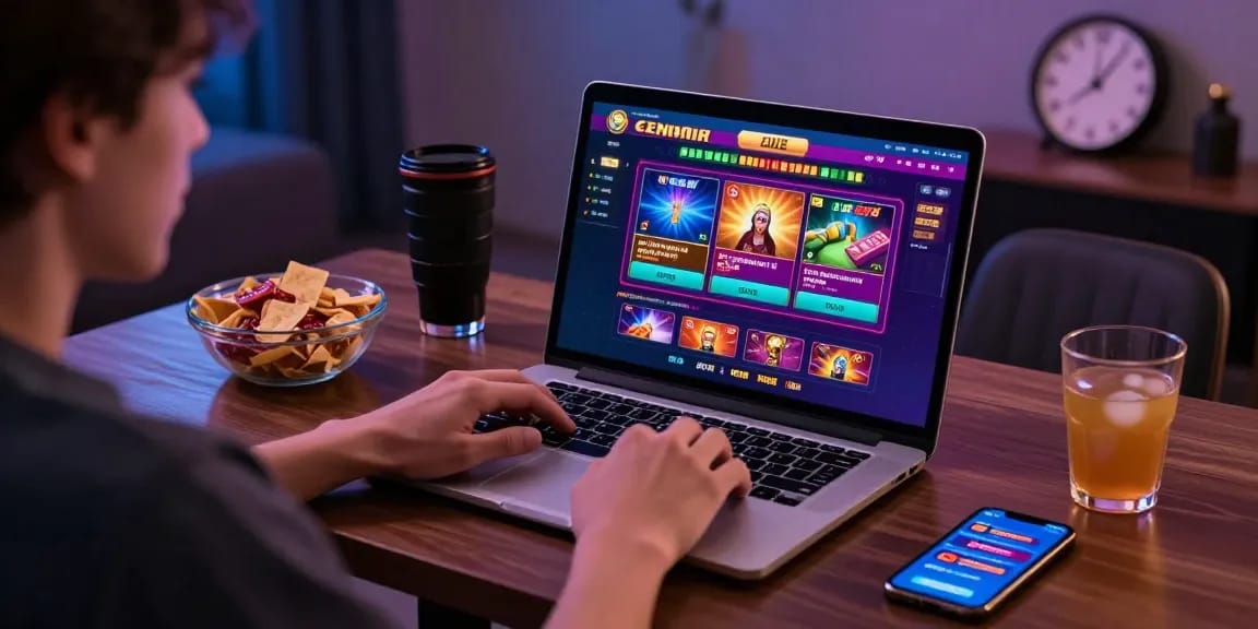 Engaging online gaming scene where users click tại đây to access vibrant gambling platform.