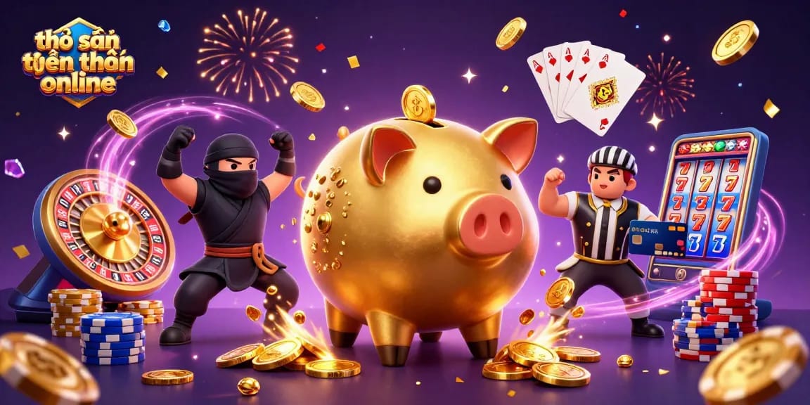 Spin and win with thợ săn tiền thưởng online in a thrilling casino showdown featuring charismatic characters and sparkling winnings.