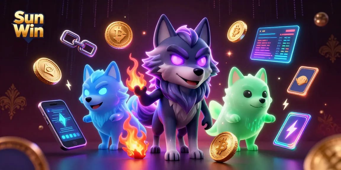 Experience thrilling gameplay at Sun Win with dynamic crypto and casino visuals.