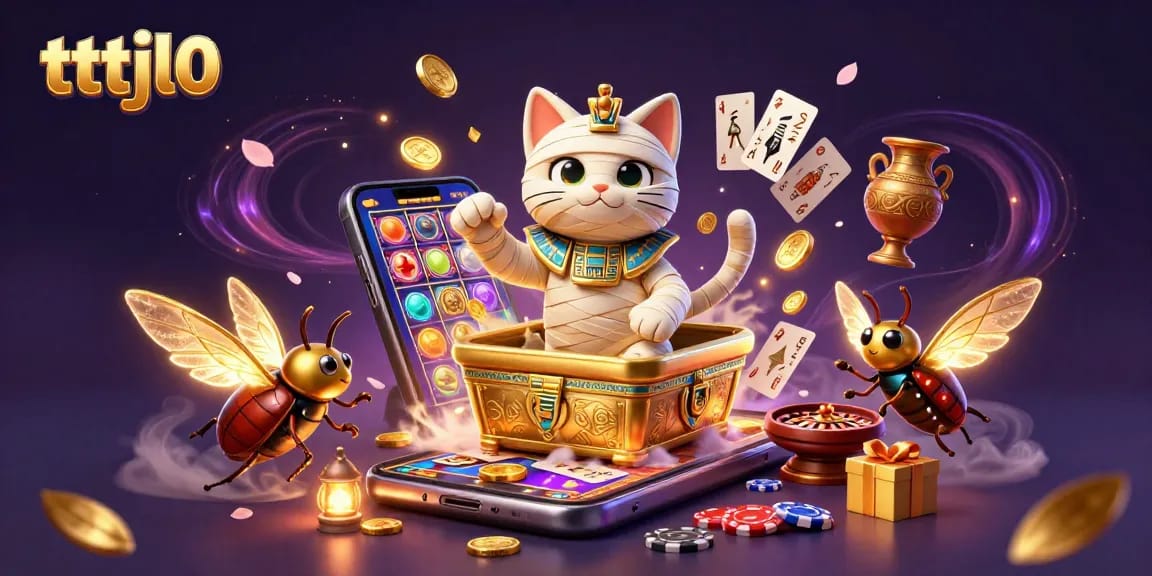 Experience the excitement of tttjl0 with an Egyptian mummy cat and thrilling casino games.