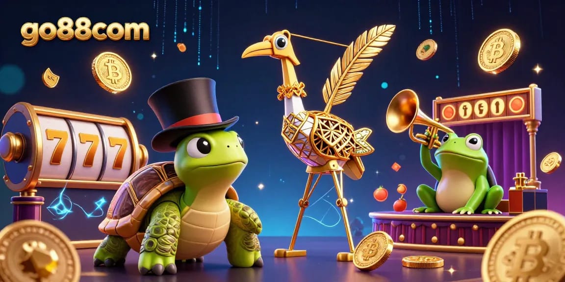 Experience exciting wins with go88com at the vibrant online casino, featuring festive characters and engaging gaming elements.