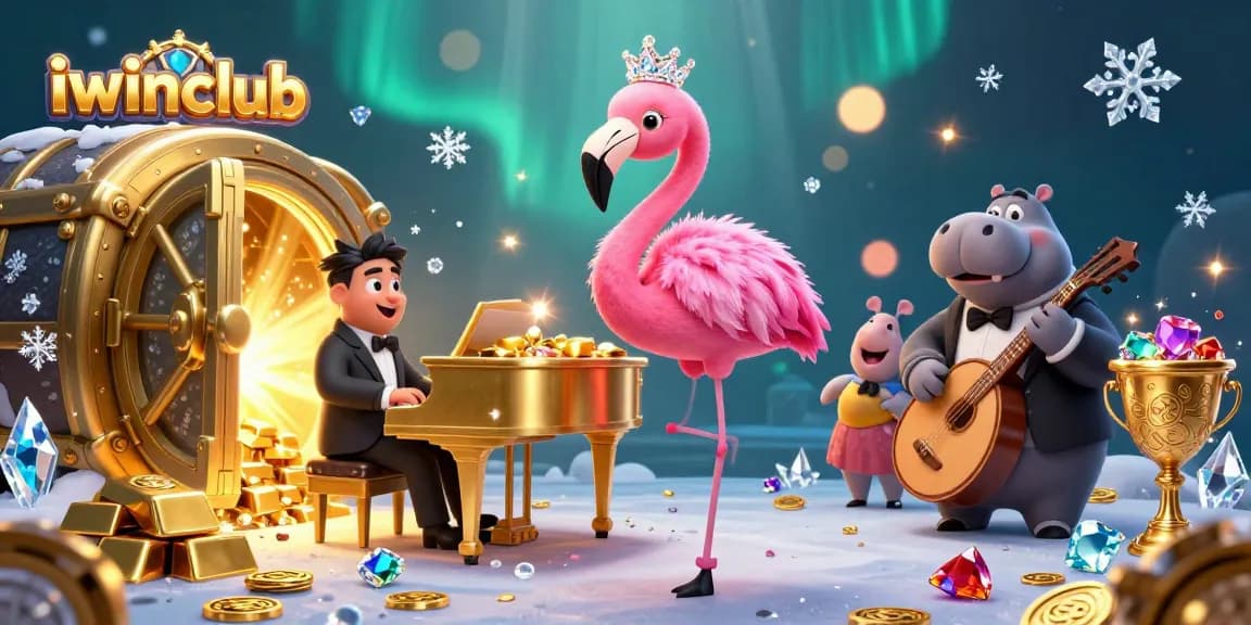 Experience the vibrant energy of iwinclub's casino world with dazzling characters and sparkling treasures.