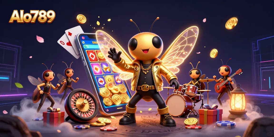 Alo789 offers thrilling slot games with vibrant visuals and winning opportunities in an exciting casino scene.