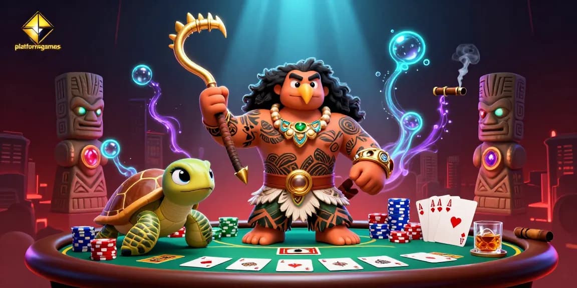 Experience platformgames excitement with vibrant poker action and dynamic 3D characters.