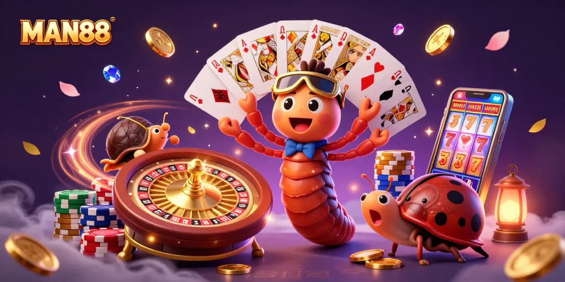 Experience the excitement of MAN88 as a millipede dealer introduces thrilling casino action and vibrant elements.