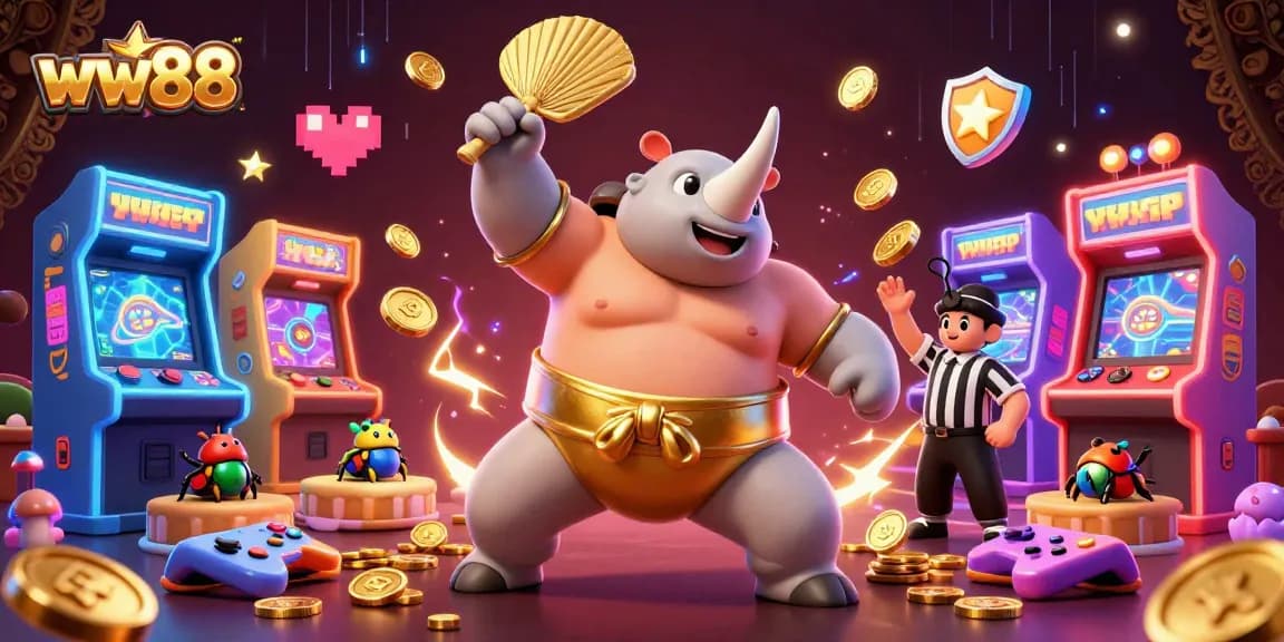 Experience thrilling wins at ww88 with vibrant 3D illustration showcasing a lively casino scene
