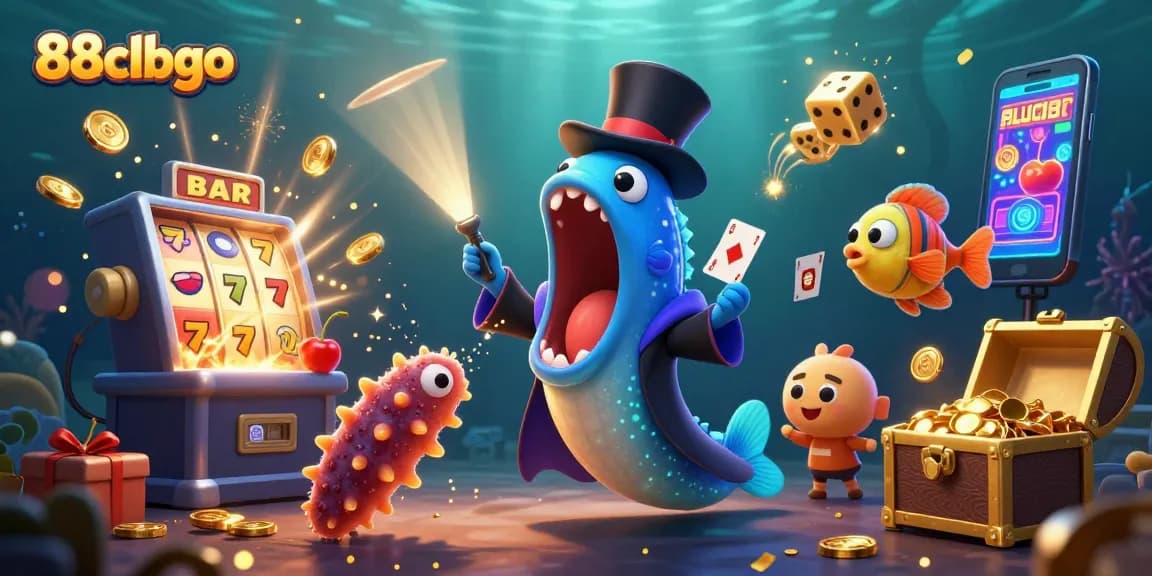 Experience thrilling magic tricks with 88clbgo's colorful casino adventure featuring unique sea creatures.