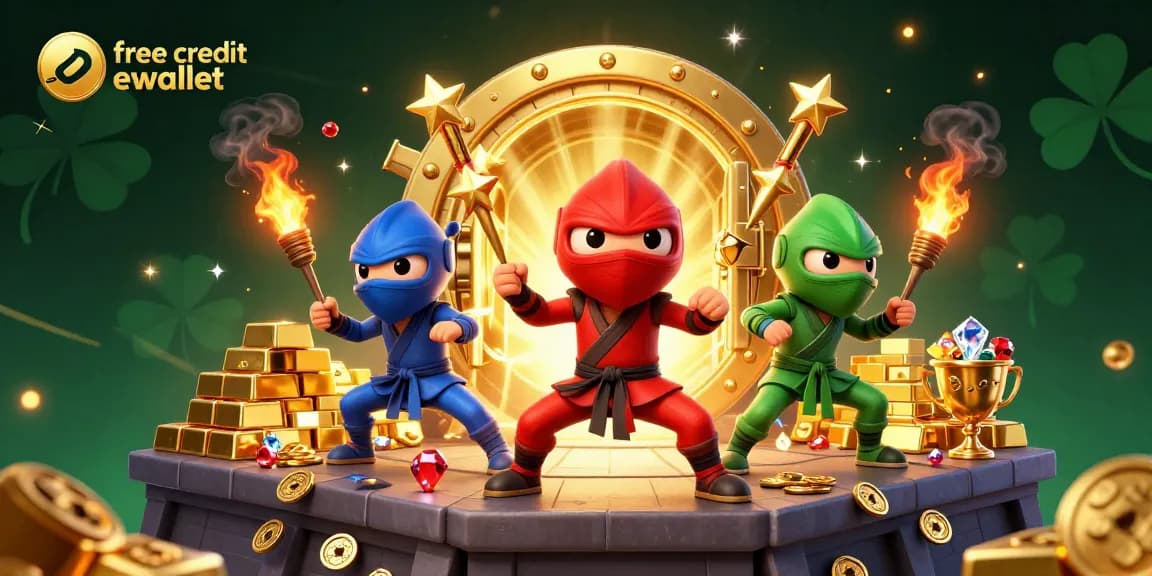 Gain free credit ewallet rewards with engaging chameleon dancers in a vibrant casino scene.