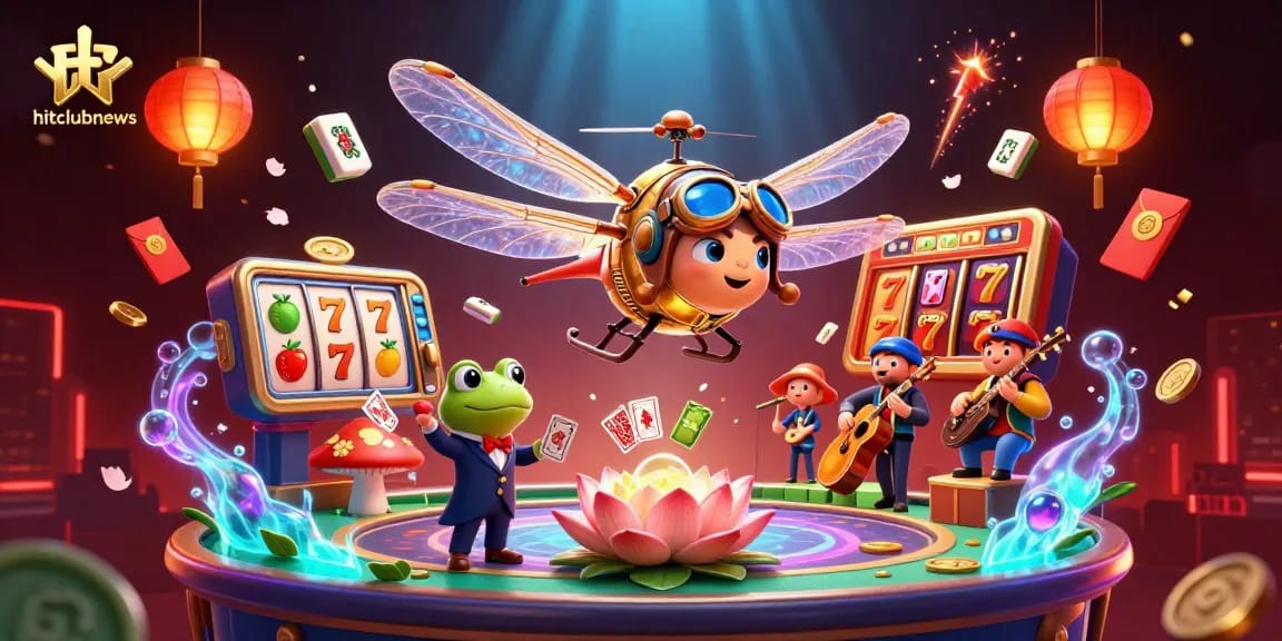 Experience the thrill of gambling at hitclubnews with vibrant casino visuals and engaging characters.