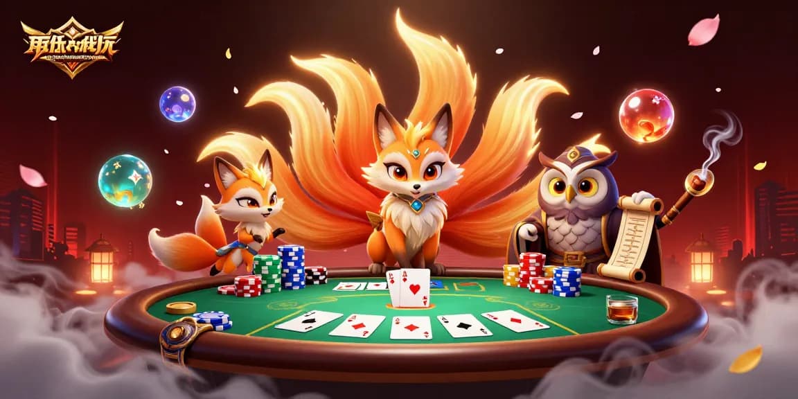 Engage in gameplay featuring quyetchientienthuong with vibrant colors, poker elements, and dynamic characters.