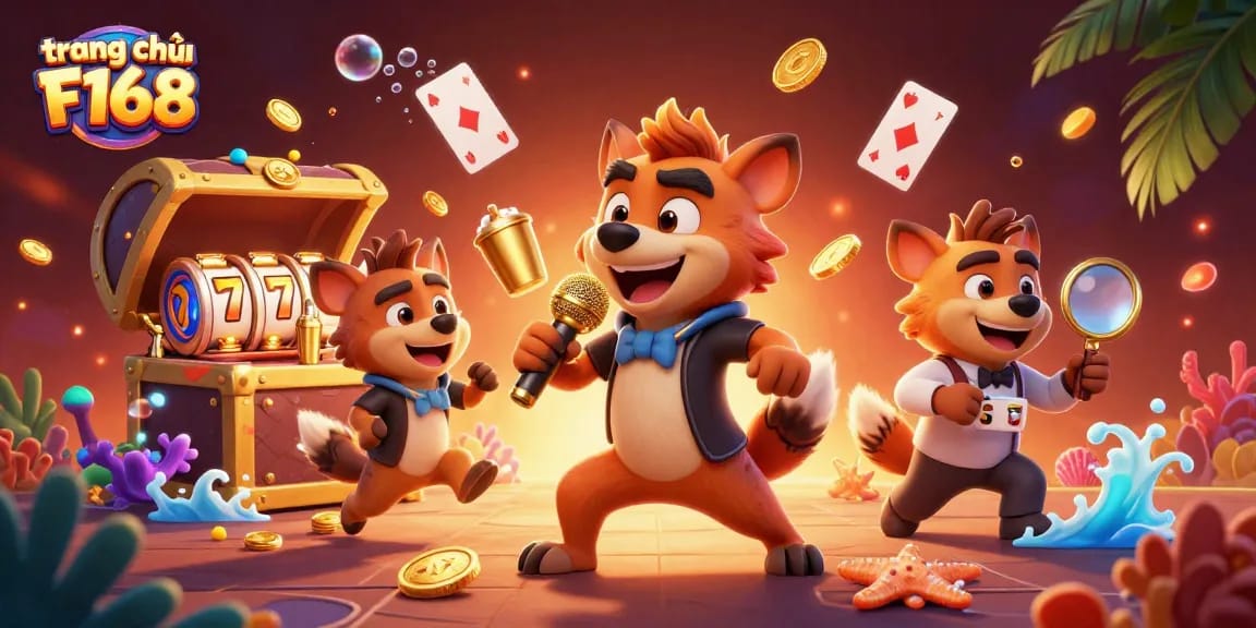 Get ready to win big at trang chủ F168 with a vibrant casino scene showcasing hyenas in action!