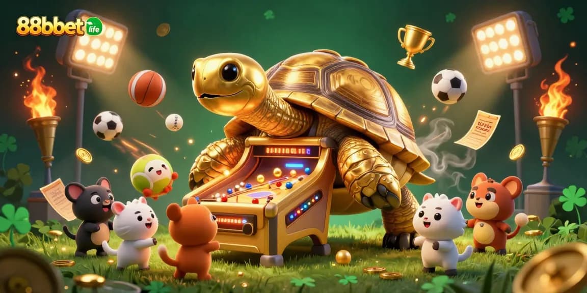 Experience thrilling gaming at 88bbet life with a vibrant casino scene and action-packed elements.