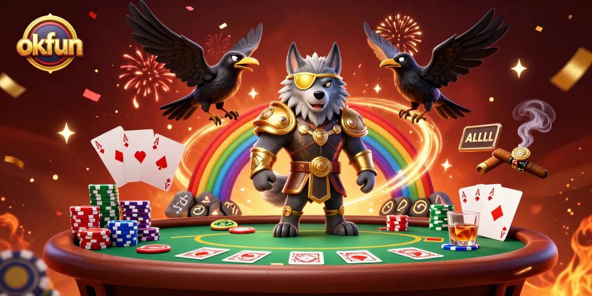 Experience thrill with okfun as the Norse mythology-inspired characters engage in casino stakes.