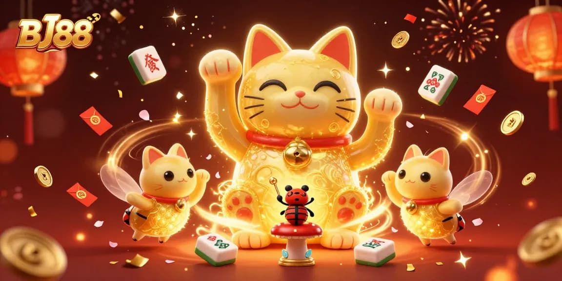 Experience immersive gaming at BJ88 with lively casino elements and a vibrant atmosphere.