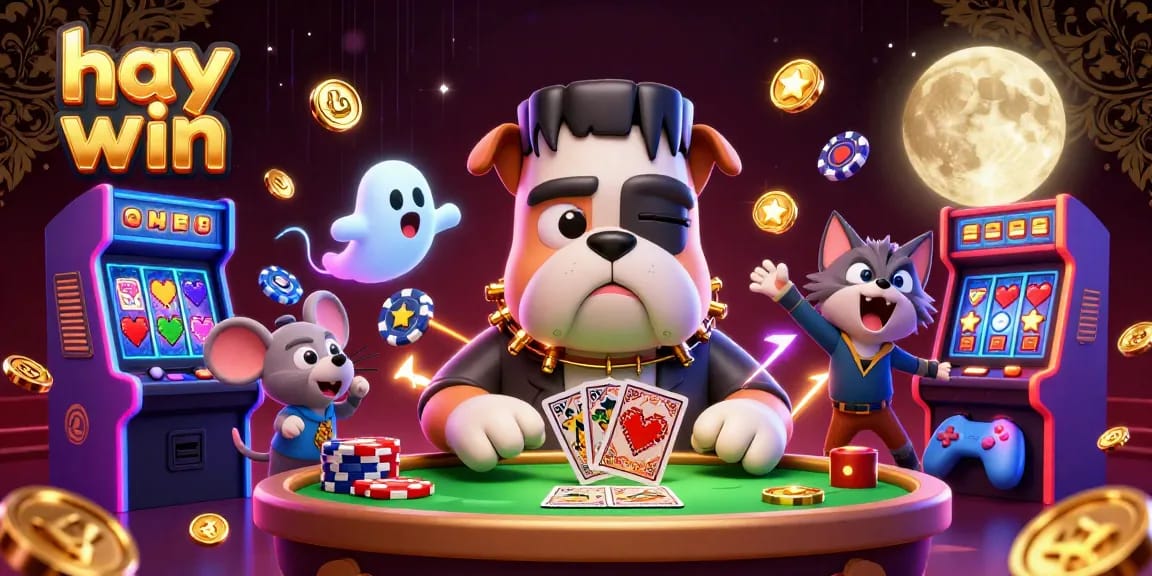 Engage with the hay win online casino scene featuring colorful slots, interactive elements, and playful characters.