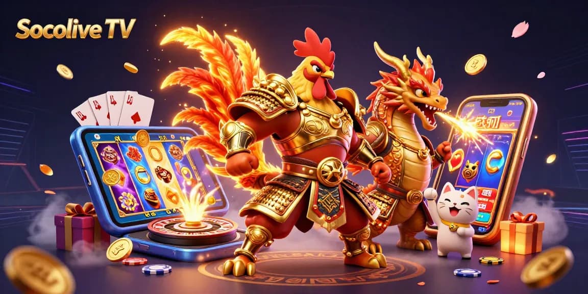 Socolive TV delivers an exhilarating 3D gaming experience with dynamic characters and vibrant casino elements.