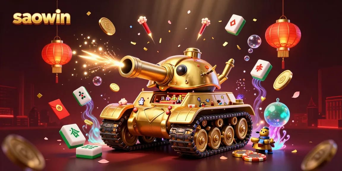 Experience exciting gameplay at saowin's mini casino within a golden beetle tank.