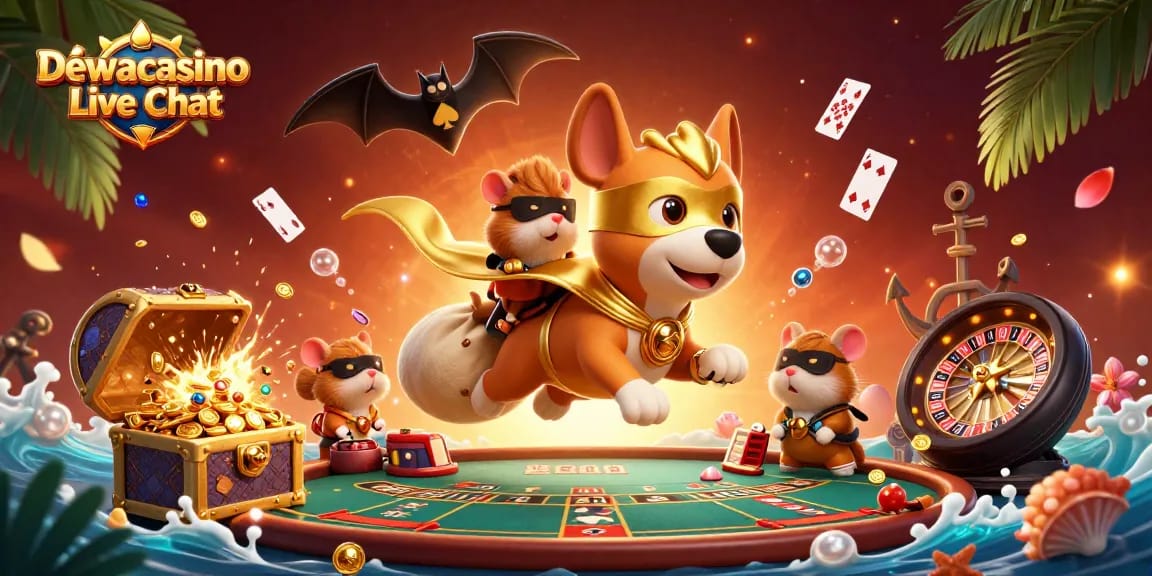 Dewacasino Live Chat: Experience thrilling roulette and baccarat games with energetic cartoon characters!