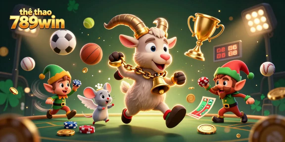 Experience thrilling gameplay with thể thao 789win in a festive casino scene with vibrant sports elements.