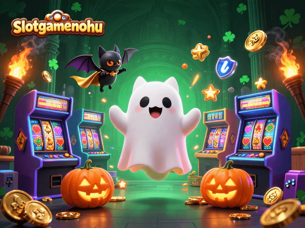 Win big with slotgamenohu as a ghost cat explores a haunted casino full of treasures.