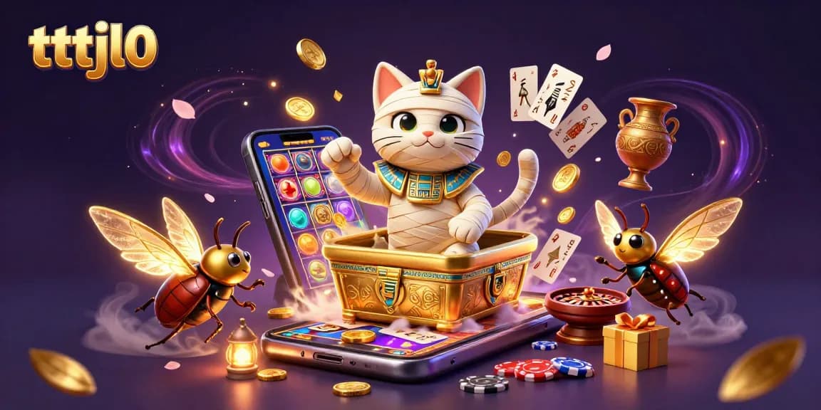 Experience the excitement of tttjl0 with an Egyptian mummy cat and thrilling casino games.