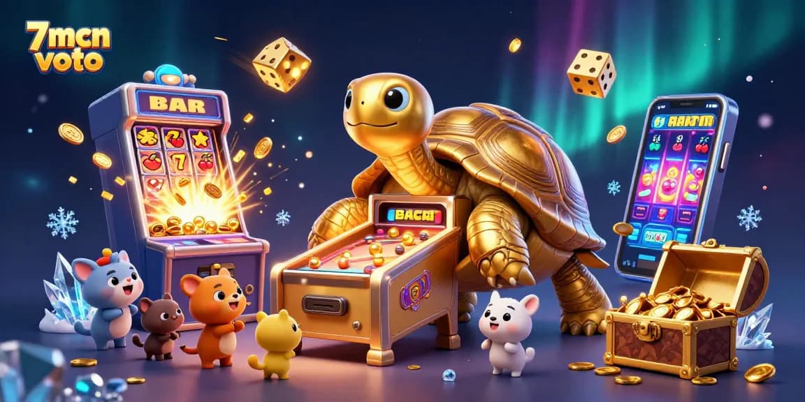 Engage with 7mcn voto casino themes in a vibrant 3D illustration of energetic gaming elements.