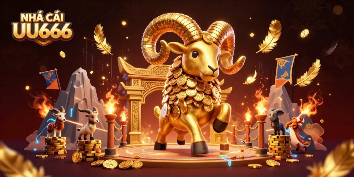 Experience dynamic gameplay at NHÀ CÁI UU666 with vibrant characters charging through a golden gate.