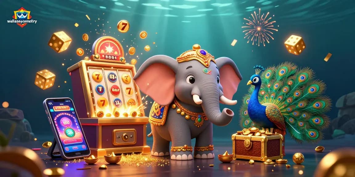 Engage with wallaseycemetery's vibrant 3D casino scene showcasing dynamic gaming elements and colorful characters.