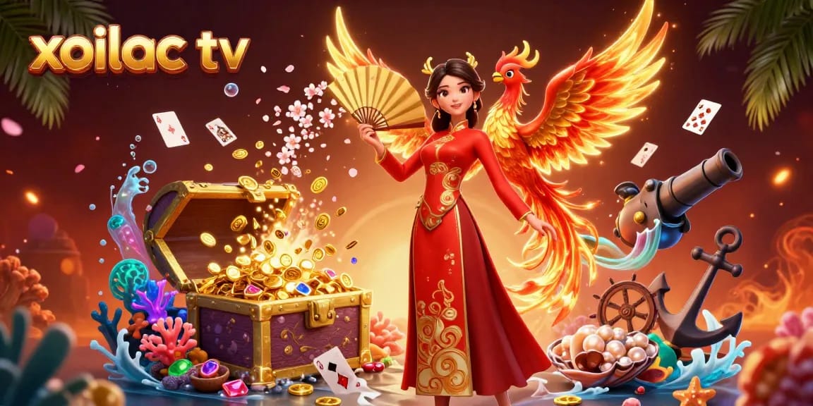 Engage with the thrilling world of gambling at Xoilac TV featuring dynamic characters and vibrant visuals.