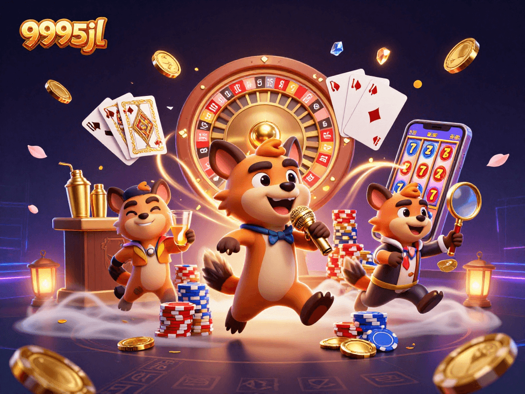 Experience vibrant gaming at 9995jl with hyenas running a lively casino filled with excitement.
